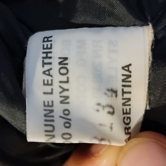 COMINT genuine leather black jacket size 11/12 - Picture 6 of 12